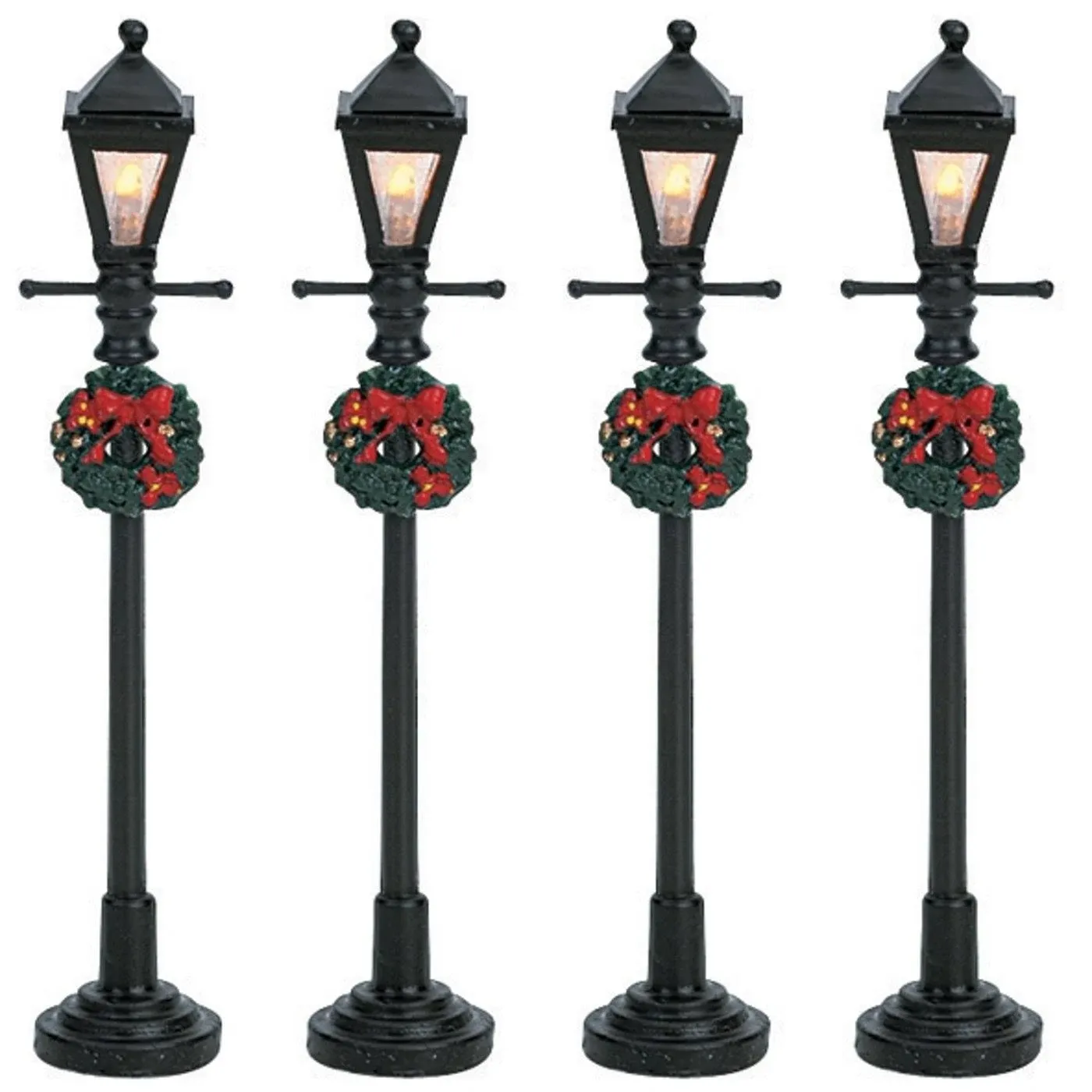 Lemax Village Collection 4" Gas Lantern Street Lamp, Set Of 4 #64498