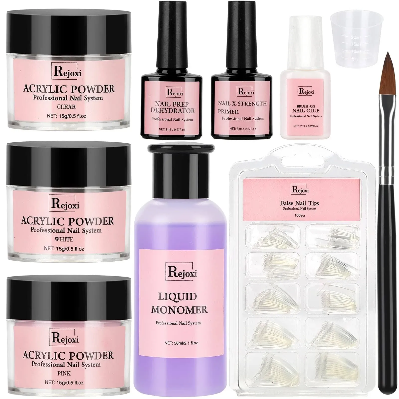 Acrylic Nail Kit with Prep Dehydrator Primer,Acrylic Powder and Liquid Set .....