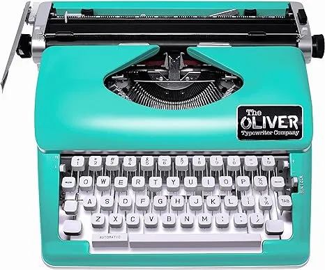 THE OLIVER TYPEWRITER COMPANY OTTE-1634 Timeless Manual Typewriter (Blue)