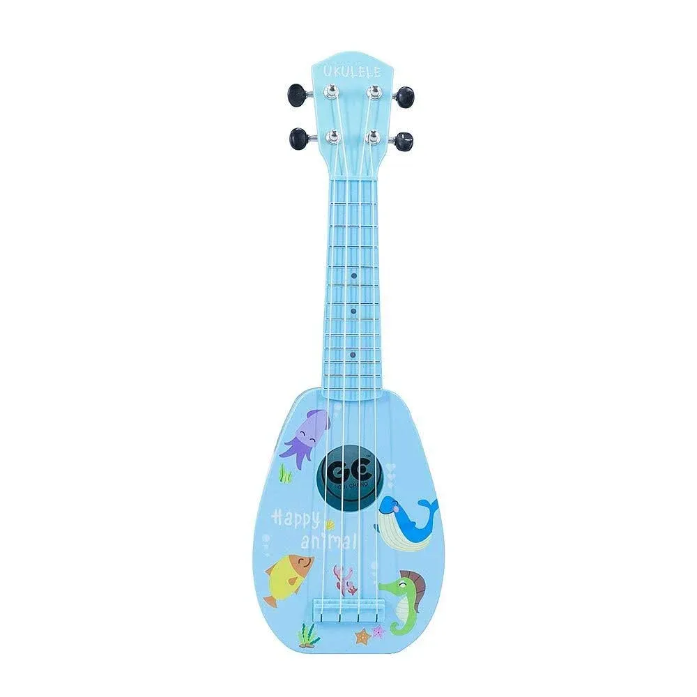 YOLOPARK 17" Kids Toy Guitar for Girls Boys, Mini Toddler Ukulele Guitar with 4 Strings Keep Tones Can Play for 3, 4, 5, 6, 7 Year Old Kids Musical Instruments Educational Toys for Beginner (Blue)