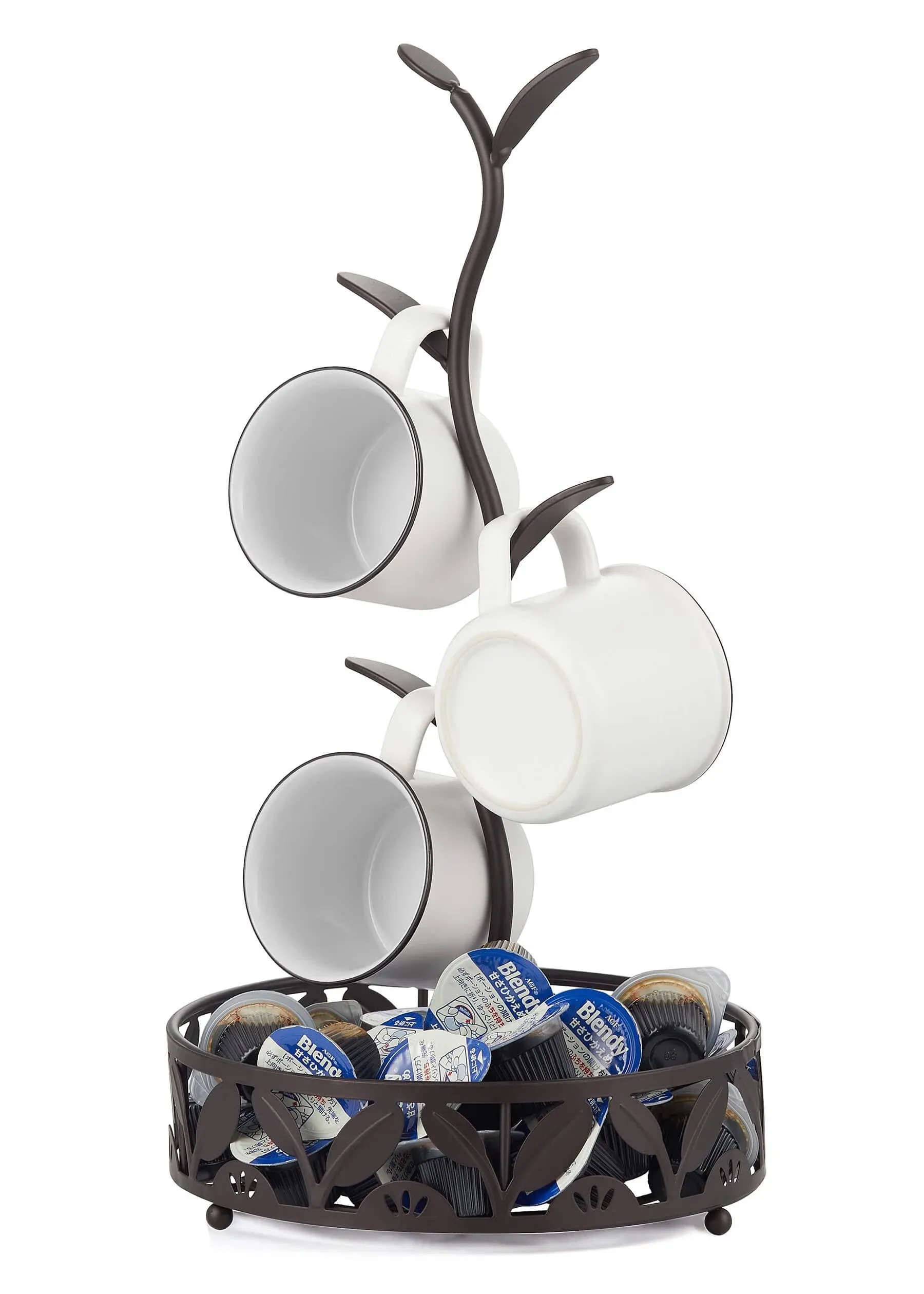 ALLCENER Mug Holder Stand, Countertop Mug Tree, Coffee Pod Holder with Mug Rack ...