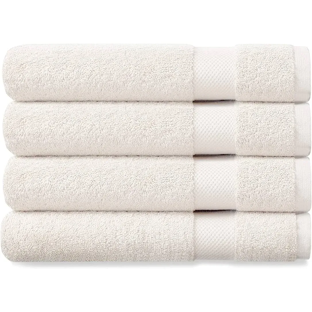 Delara Organic Cotton Luxuriously Plush Bath Towel Pack of 4 | GOTS & Oeko-Tex ...