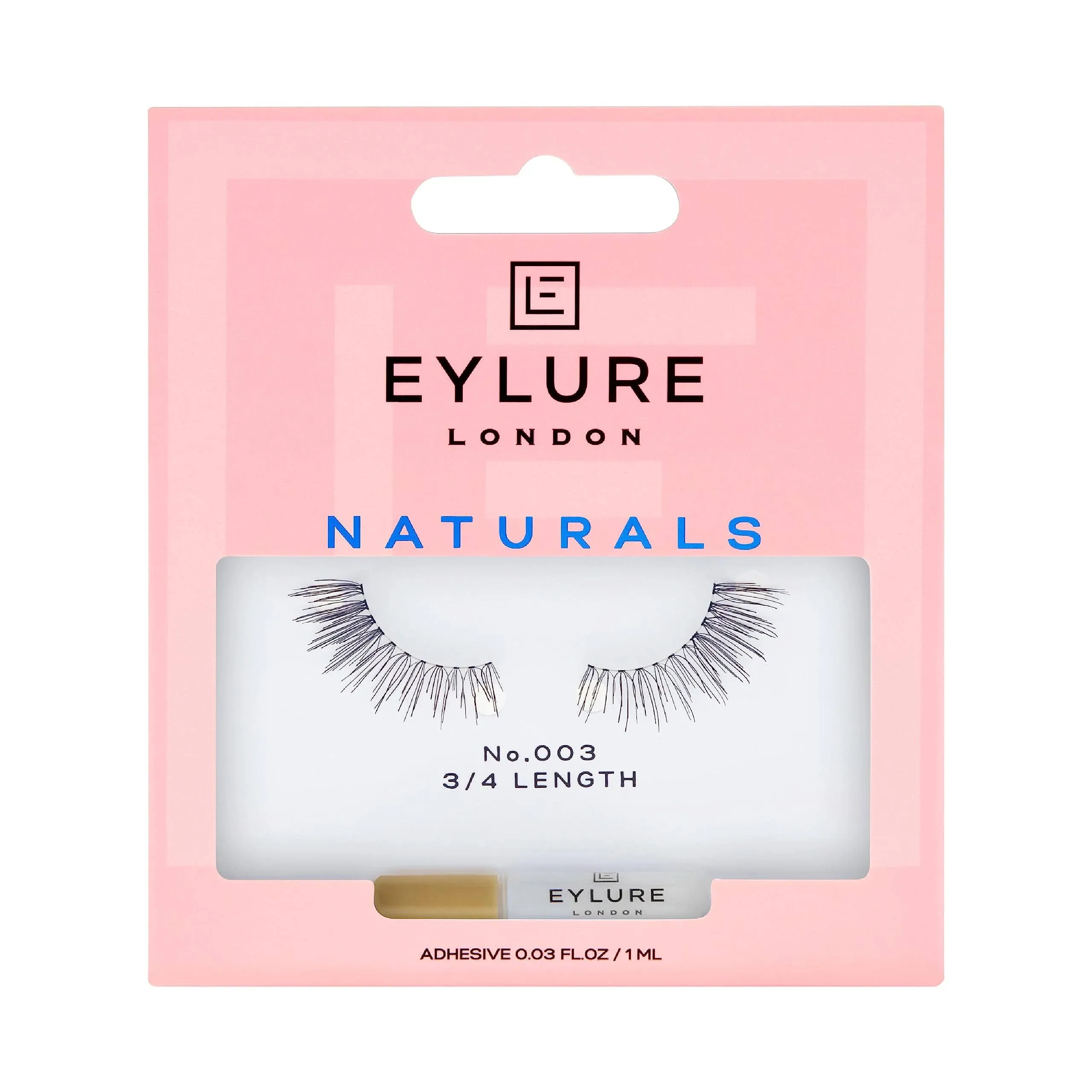 Eylure Naturals False Lashes, Style No. 003, Reusable, Adhesive Included, 1 Pair