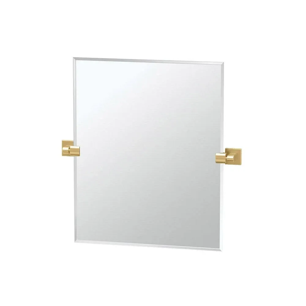 Elevate Collection - 24" Rectangular Mirror in Brushed Brass by Gatco Bath Accessories