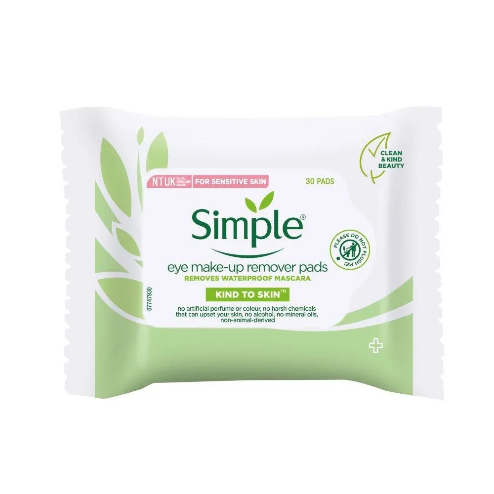 Simple Eye Make Up Remover Pads 30