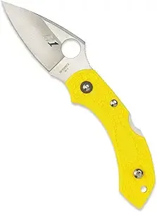 Spyderco Dragonfly 2 Lightweight Salt Knife with 2.25" H-1 Steel Blade and High-Strength Yellow FRN Handle - PlainEdge - C28PYL2