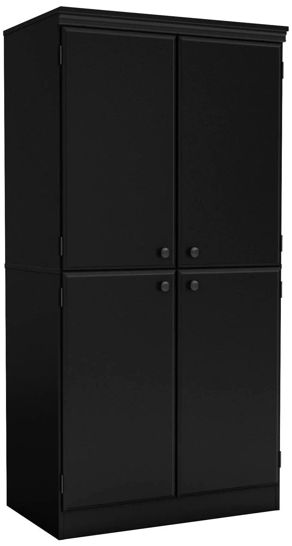 South Shore Morgan Pure Black Storage Cabinet