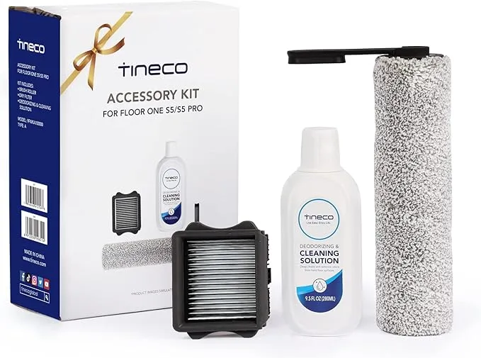 Tineco Floor ONE S5 / S5 PRO Series/iFLOOR 5 Breeze Complete Replacement HEPA Assembly & Brush Roller & 280ml Solution Set