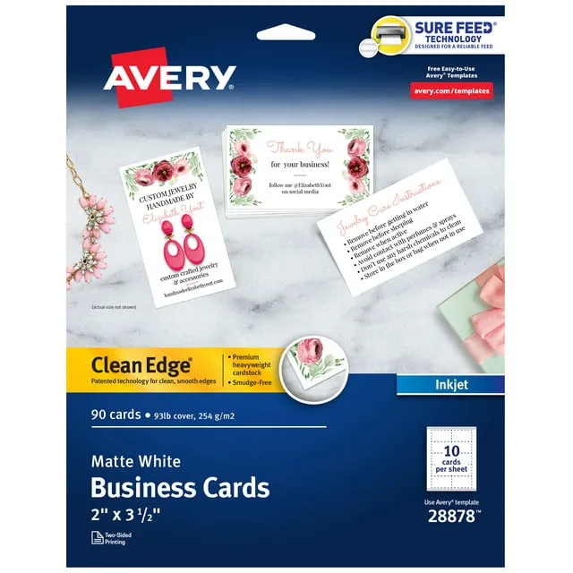 Avery Clean Edge Business Cards