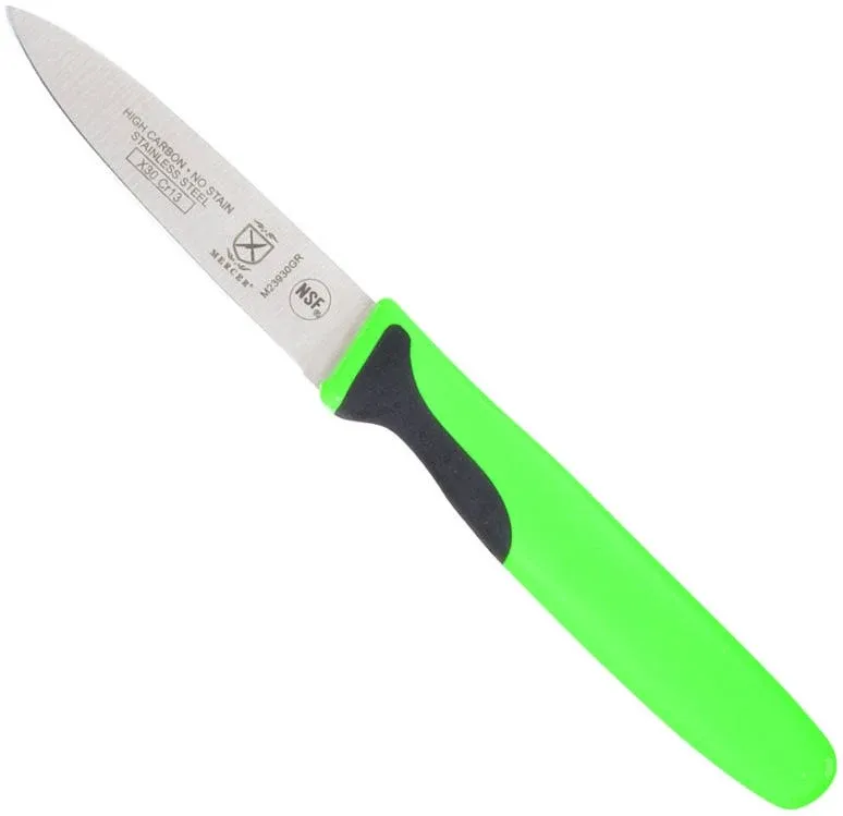 Mercer Culinary Millennia Colors 3-Inch Slim Paring Knife, Green