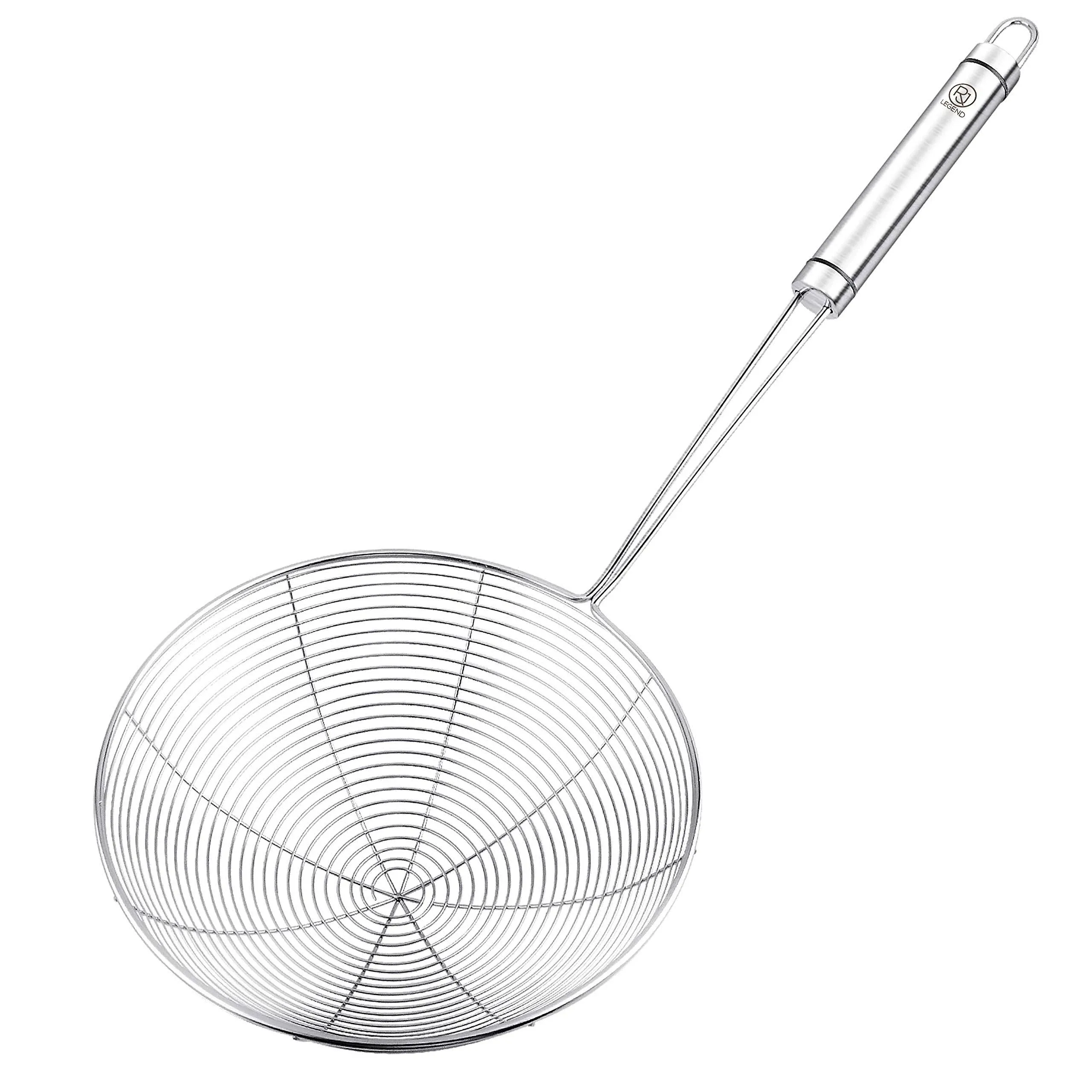 RJ Legend Stainless Steel Spider Strainer with Handle Exceptional Fry Ladle ...