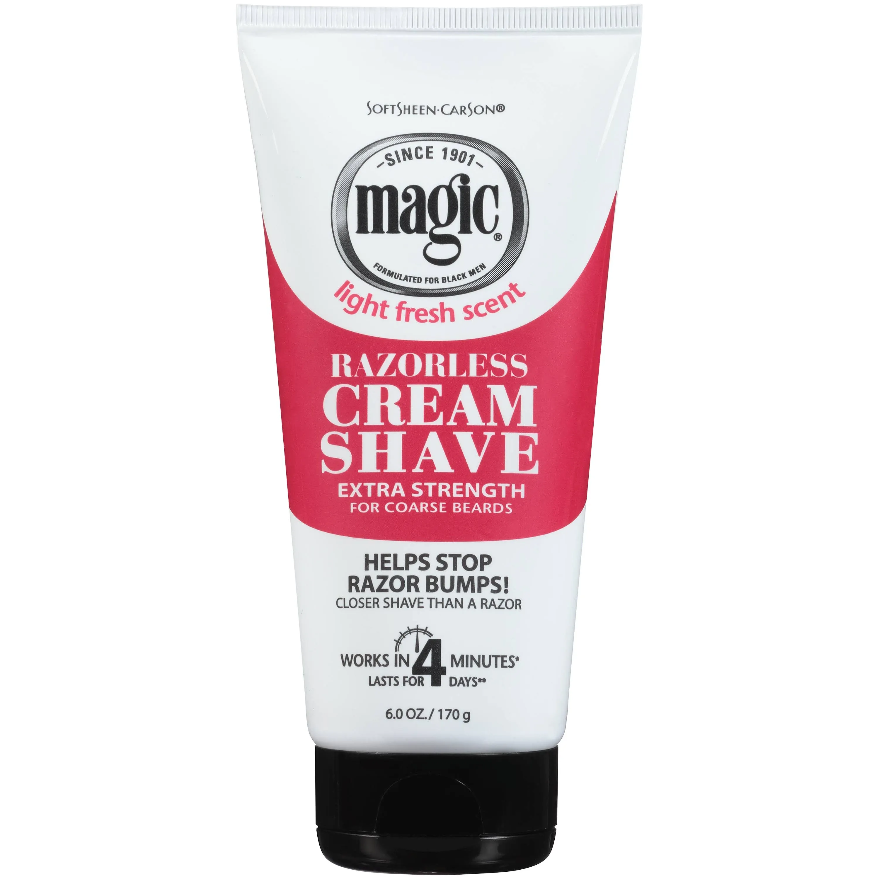 SoftSheen-Carson Magic Razorless Cream Shave, Extra Strength - 6 oz tube