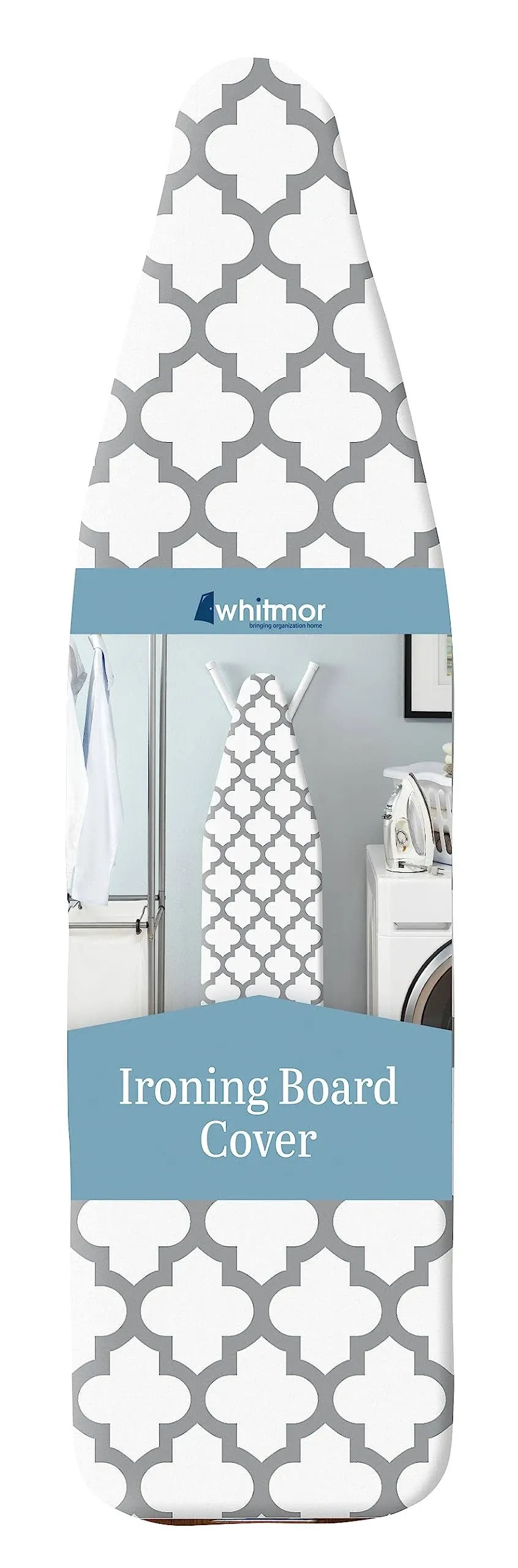 Whitmor Deluxe Ironing Board Cover and Pad (Ironing board not included) - Medallion Grey