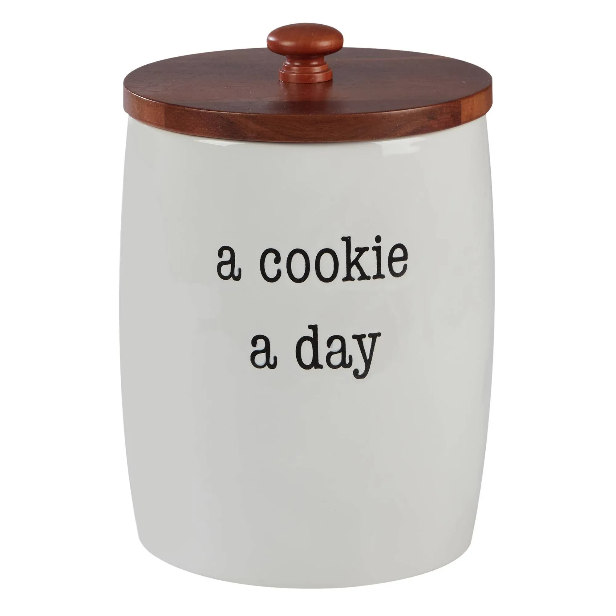 Just Words Cookie Jar With Bamboo Lid In Multicolor