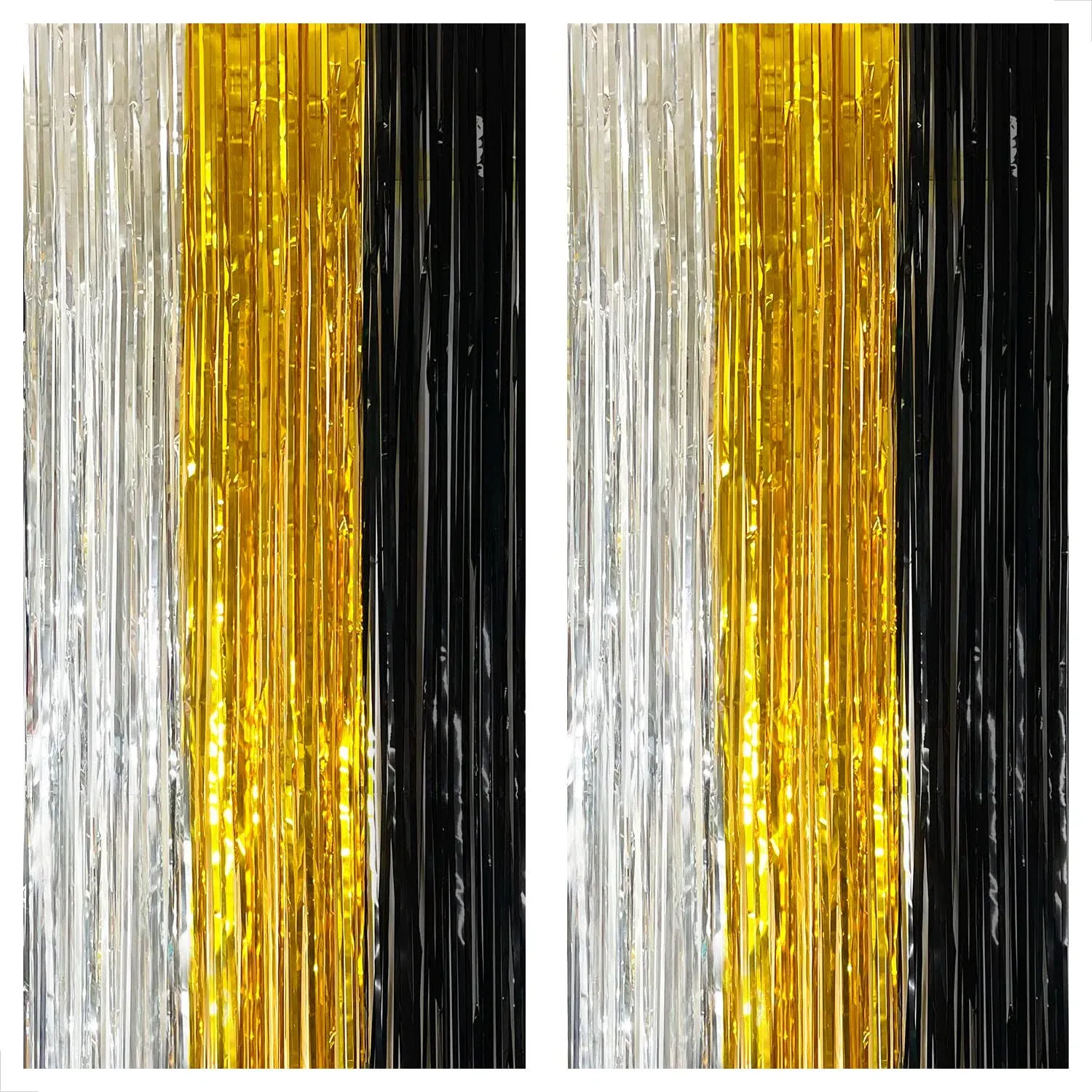 KatchOn XtraLarge Silver Black and Gold Backdrop - 8x6.4 Feet | Gold Black an...