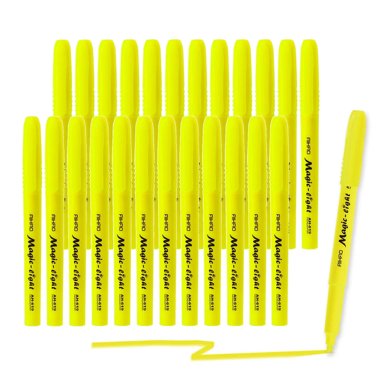 Yellow Highlighters Markers, Chisel Tip Highlighter Pens, Pocket-Style, Fluor...