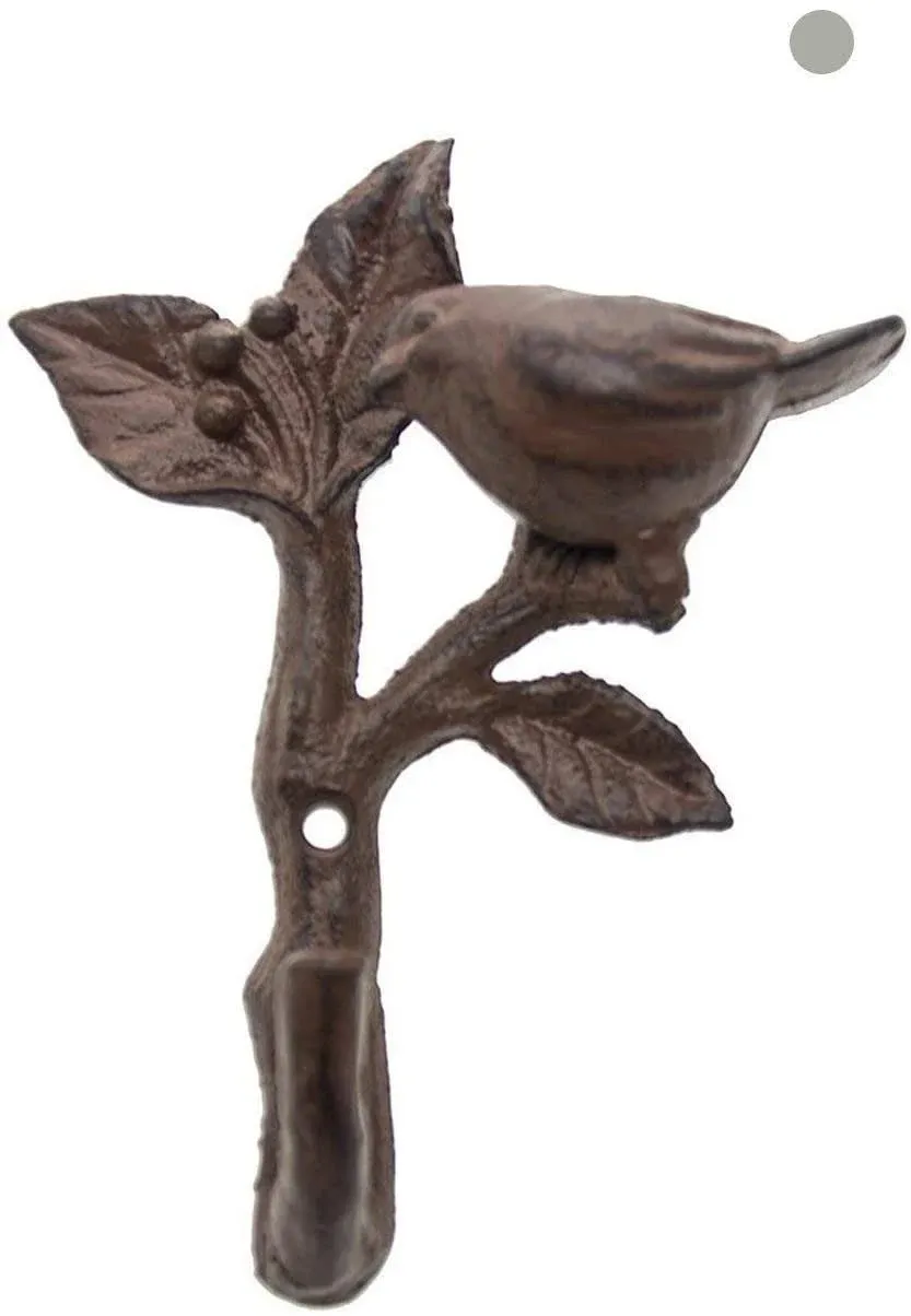 Comfify Bird on A Branch Single Wall Hook/Hanger - Metal, Heavy Duty, Rustic ...