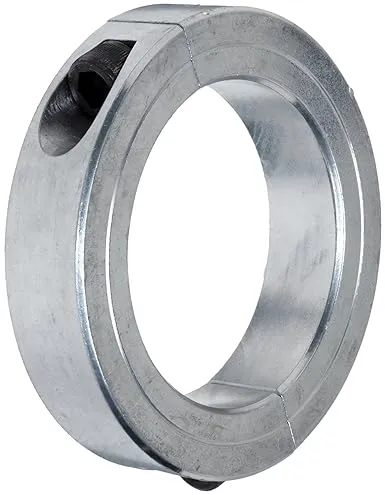 Climax Metal 2C-100-A Aluminum Two-Piece Clamping Collar, 1" Bore Size, 1-3/4" OD, With 1/4-28 x 5/8 Set Screw