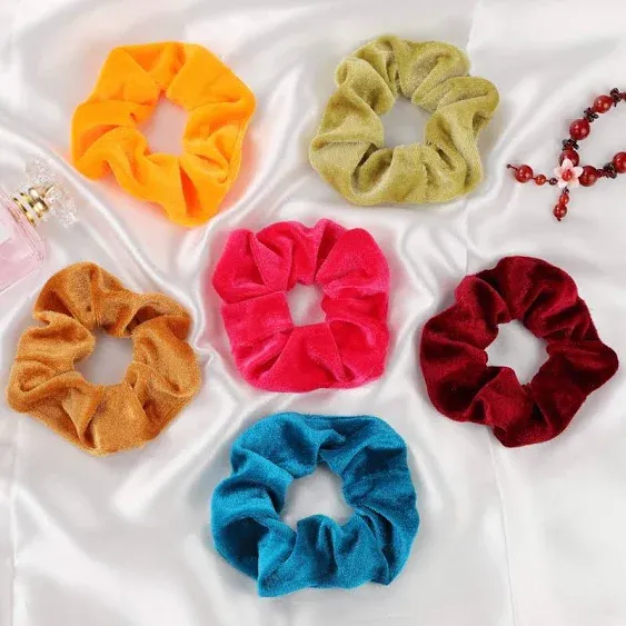 Tekdeals 20 Pcs Hair Scrunchies Velvet Elastic Hair Bands Scrunchy Hair Ties ...