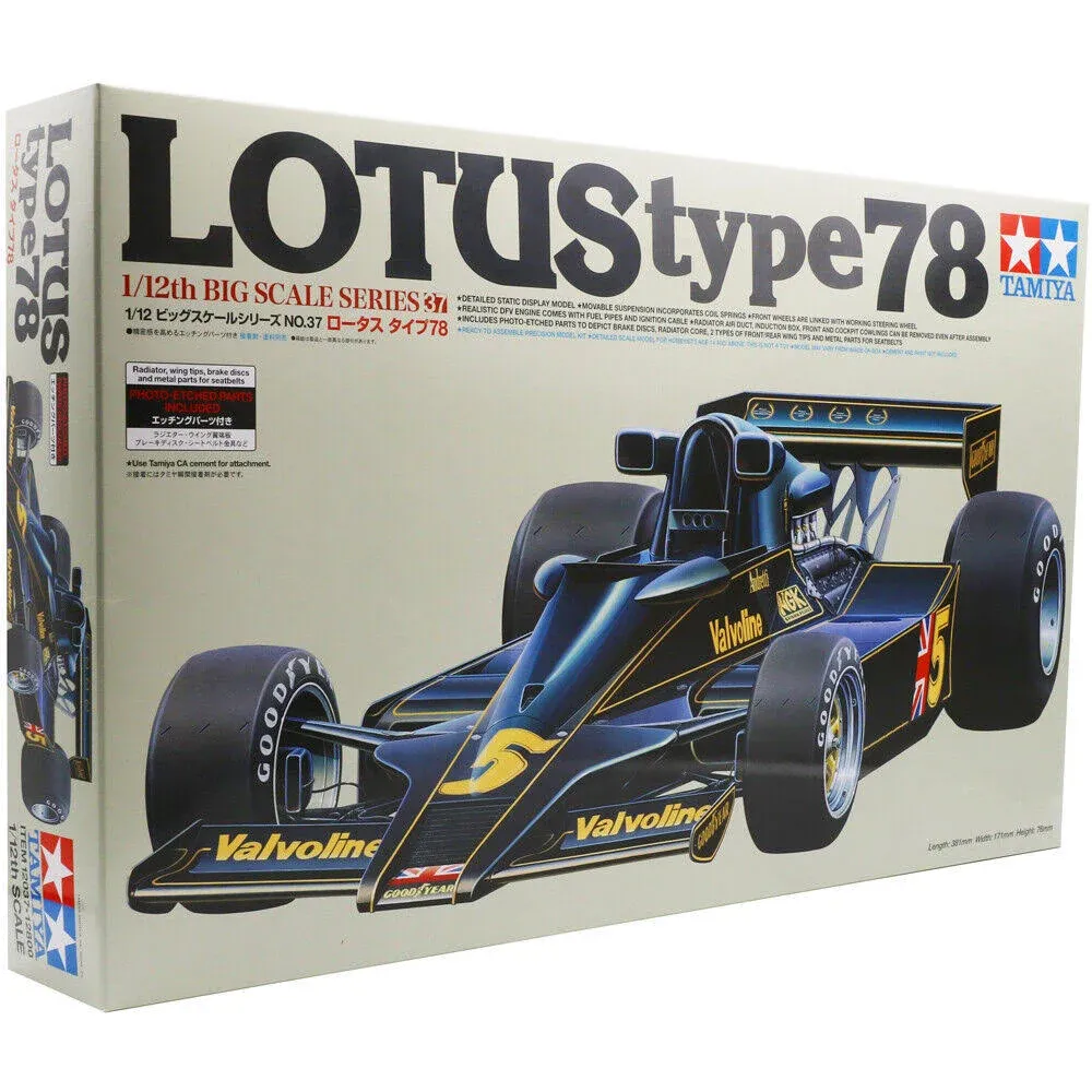 Tamiya 1/12 Lotus Type 78 Model Formula One Car Kit