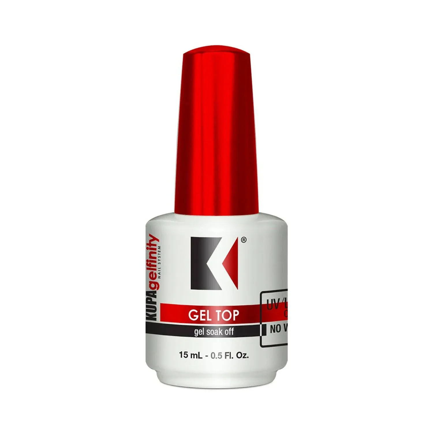 KUPA GelFinity - Soak Off Gel - Top Coat Glossy Finish No-Wipe 0.5 Fl Oz