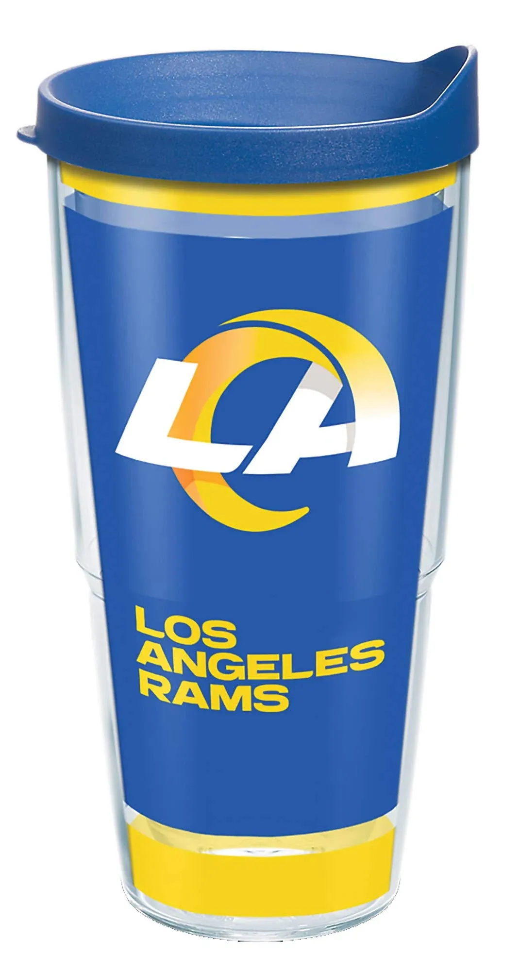 Tervis Made in USA Double Walled NFL Los Angeles Rams Insulated Tumbler Cup Keeps Drinks Cold & Hot, 24oz, Touchdown