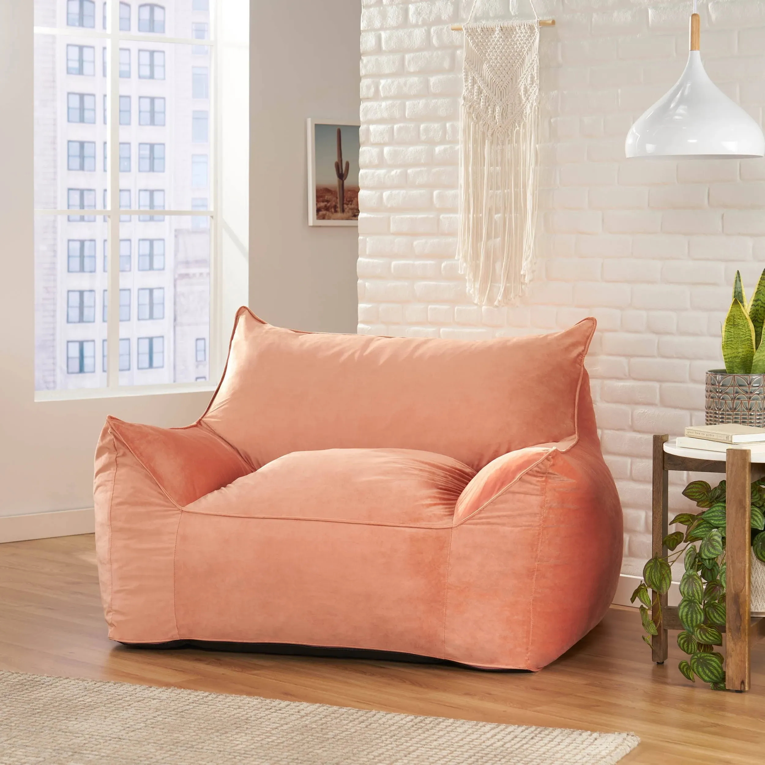 Christopher Knight Home Loubar Bean Bag, Pink