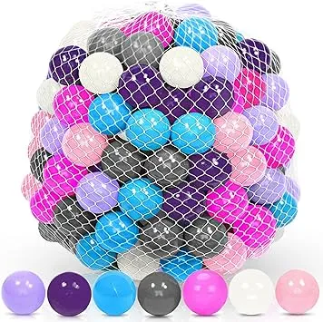 playz 50 Mini Ball Pit Balls - Princess Edition - Soft, Plastic Mini Play Balls ...