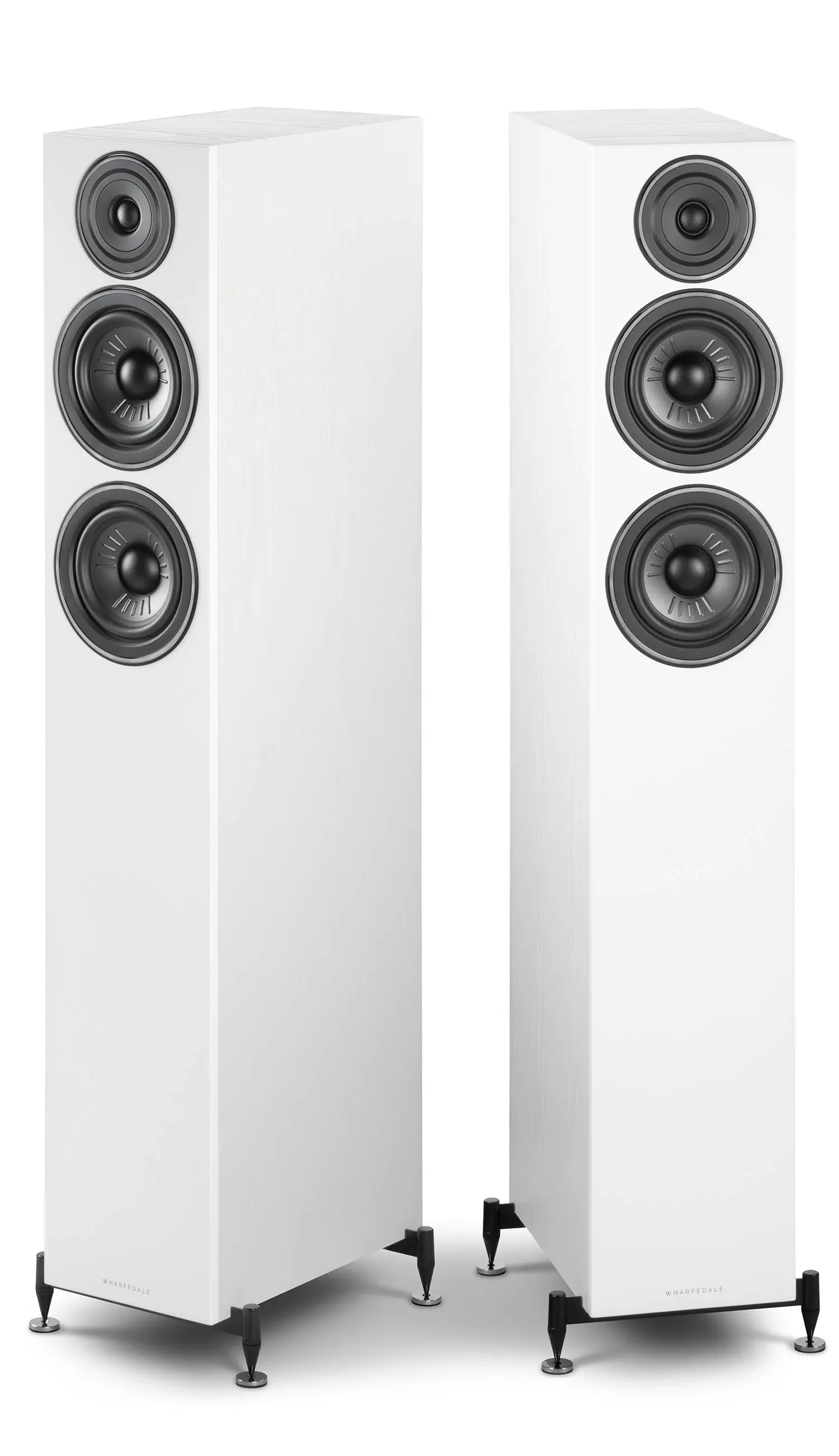 Wharfedale Diamond 12.4 Dual 6.5&#034; 2.5-Way Floor Standing Speaker, Pair, White