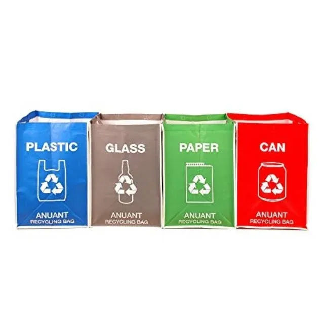 ANUANT Separate Recycling Waste Bin Bags for Kitchen Office in Home - Recycle Ga