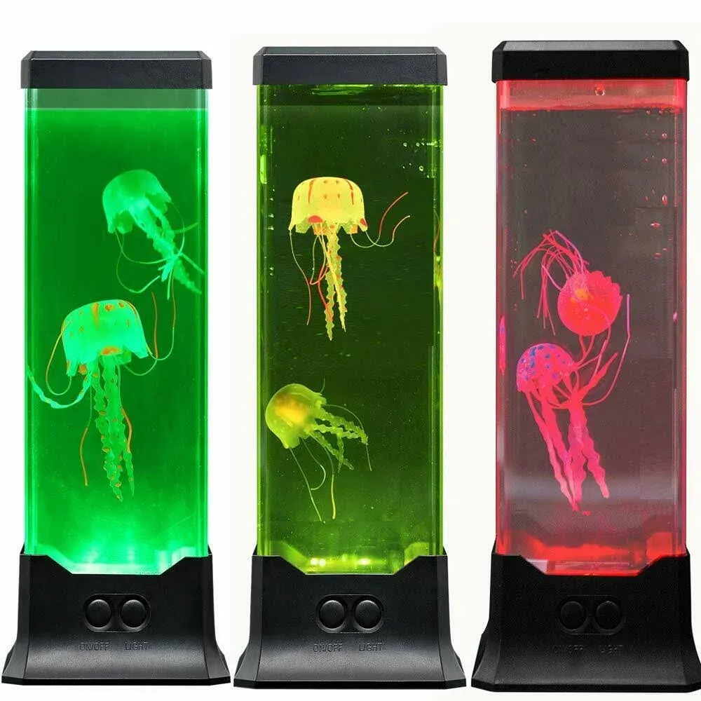 MagicLite Electric Fantasy Jellyfish Lava Lamp with Color Changing Light Effects ...