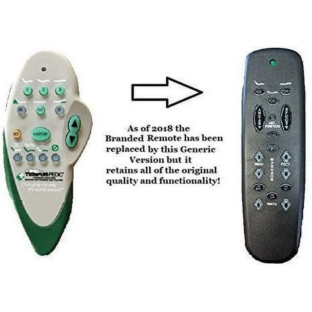 Leggett & Platt Replacement Adjustable Bed Remotes, (Compatible with Tempurpedic Ergo Raven)