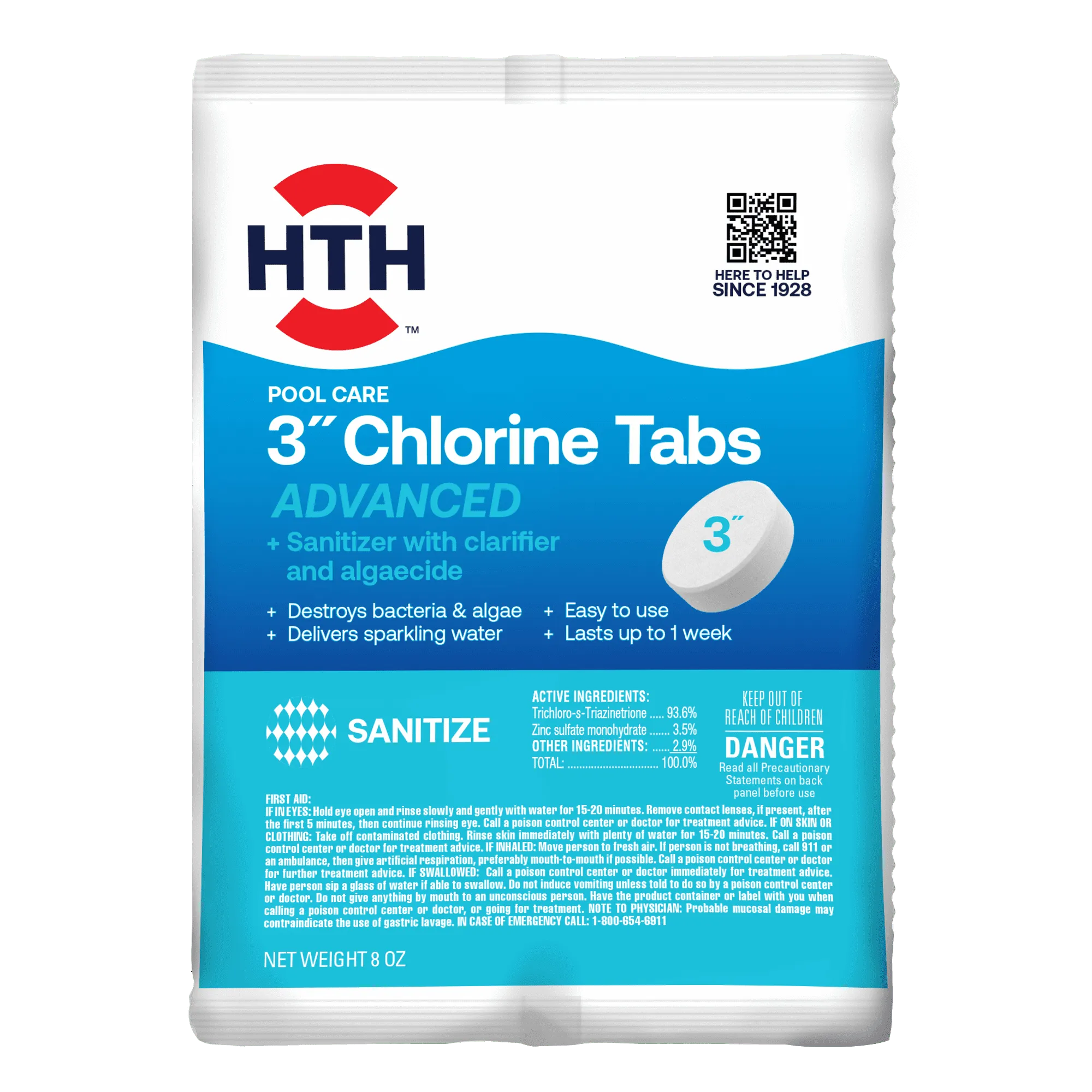 HTH Pool 3 inch Chlorine Tabs Advanced