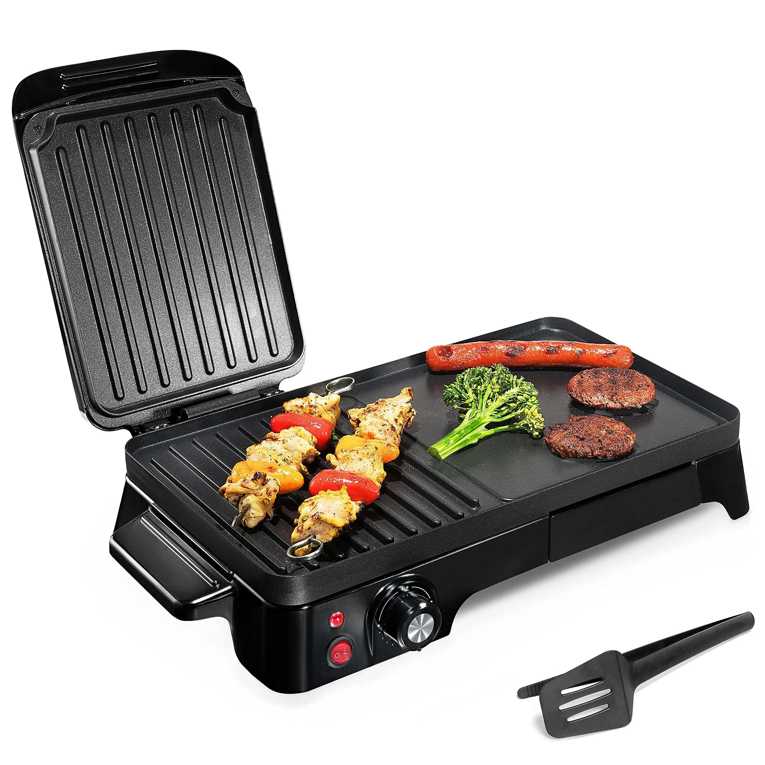 Nutrichef PKGRIL43.5 2-in-1 Hot Plate Electric Griddle - 1500W Plug-in