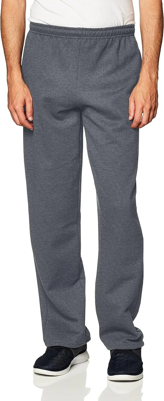 Gildan Men's Open-Bottom Sweatpants with Pockets