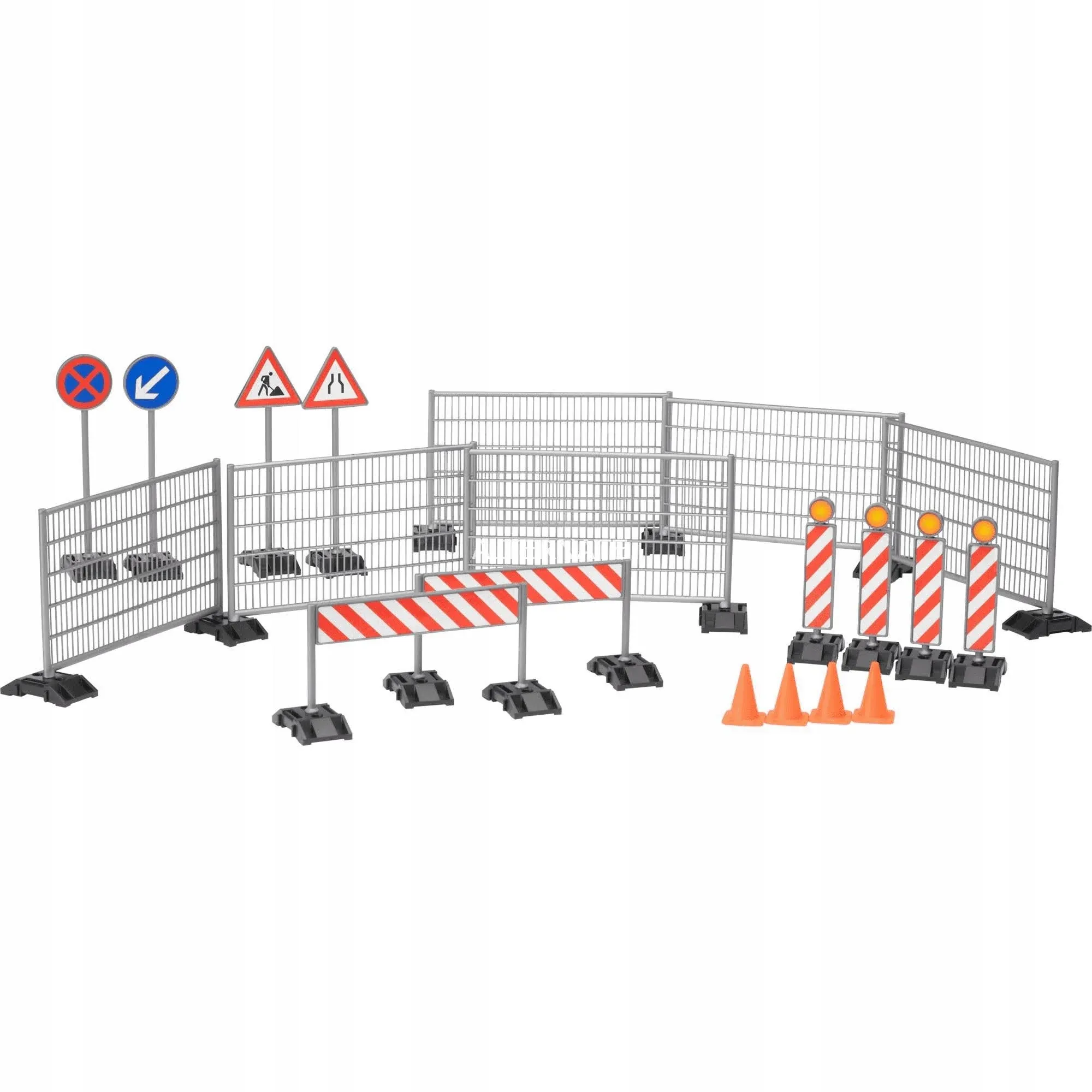 Bruder Construction Set: Railings Site Signs and Pylons