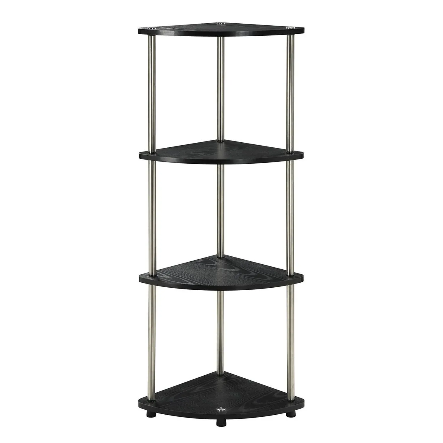 Convenience Concepts Designs2Go 4-Tier Corner Shelf, Black