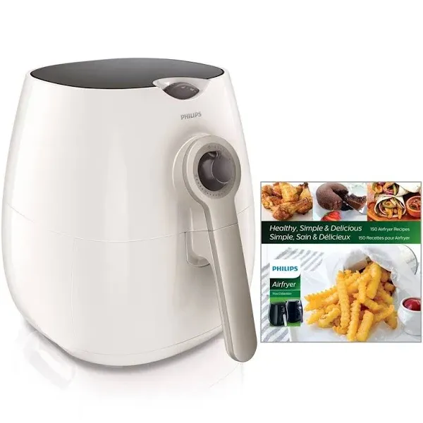 Philips Starfish Technology Airfryer with Cookbook, White - 1.8lb/2.75qt- HD9220/58