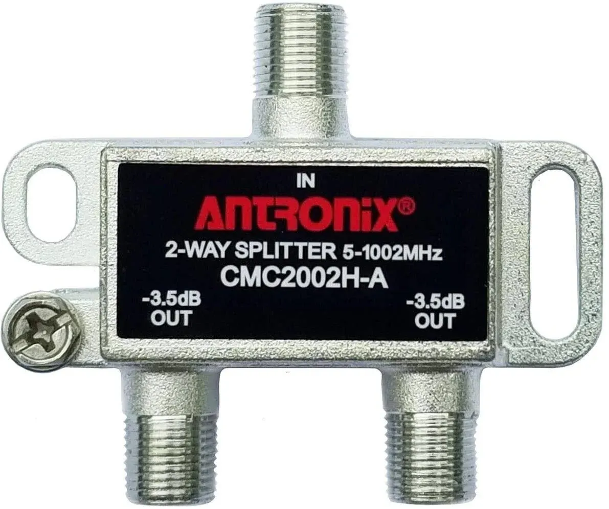 Antronix CMC2002H-A 2-Way Horizontal Splitter -3.5dB 5-1002 MHz High Performance for Coax Cable TV & Internet