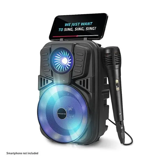 Singsation - PARTY VIBE Rechargeable All-in-One Karaoke System - Black