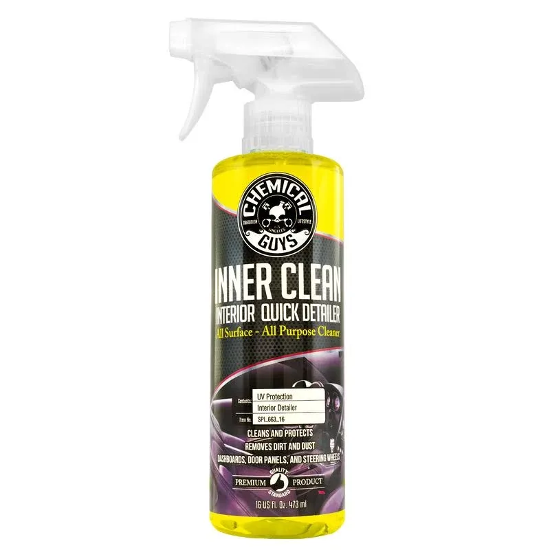 Chemical Guys SPI_663_16 InnerClean Quick Detailer with Pineapple Scent, High Performance Interior and Dashboard Cleaner, Dust Repellent, Easy to Use Non Greasy Formula, 16 fl oz