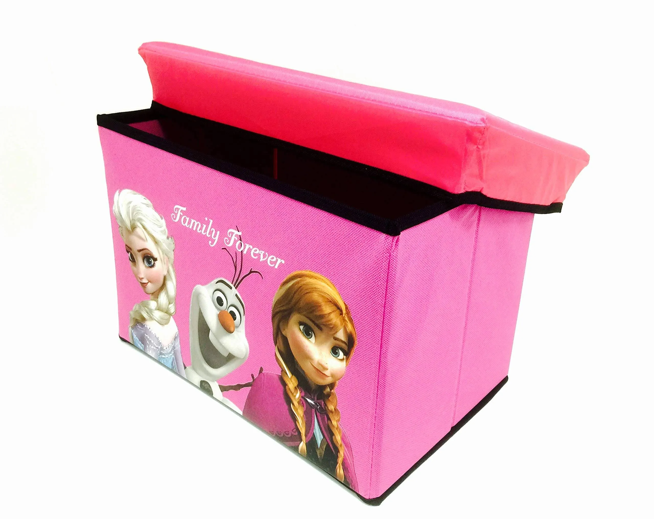 Frozen. Princess Elsa Anna &amp; Olaf Foldable Storage Box &amp; Stool (HOT Pink) 