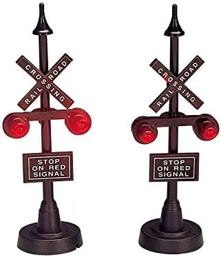 Lemax Set of 2 Railway Stop Lights by LEMAX