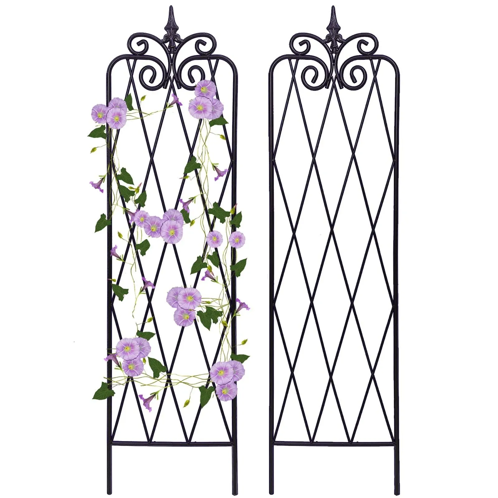 Trellis for Climbing Plants 59inch x15inch Rustproof Metal Vine Trellises for Outdoor Climbing Plants Support Structures A (150cm) 2Pack