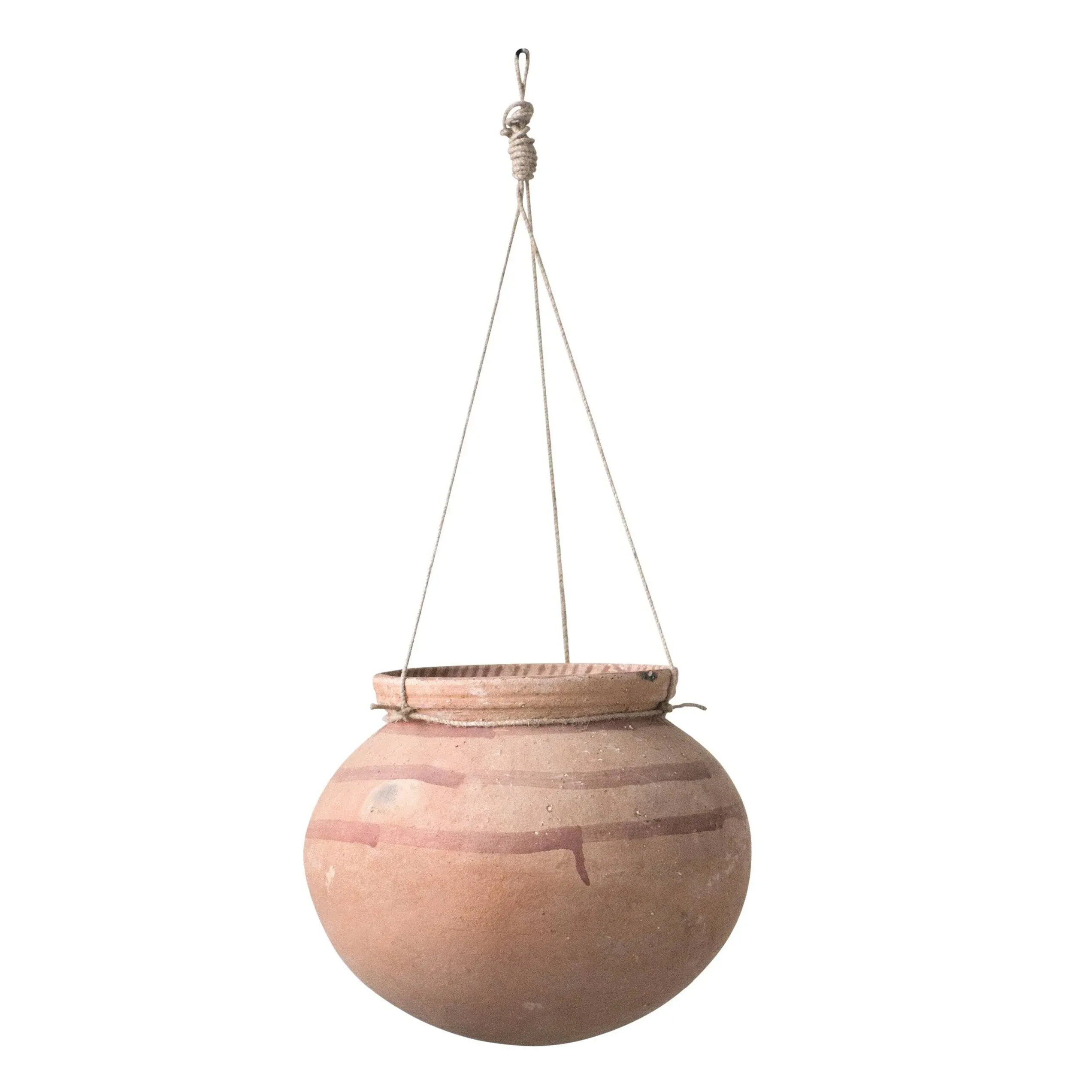 Hanging Clay Pot With Jute Hanger