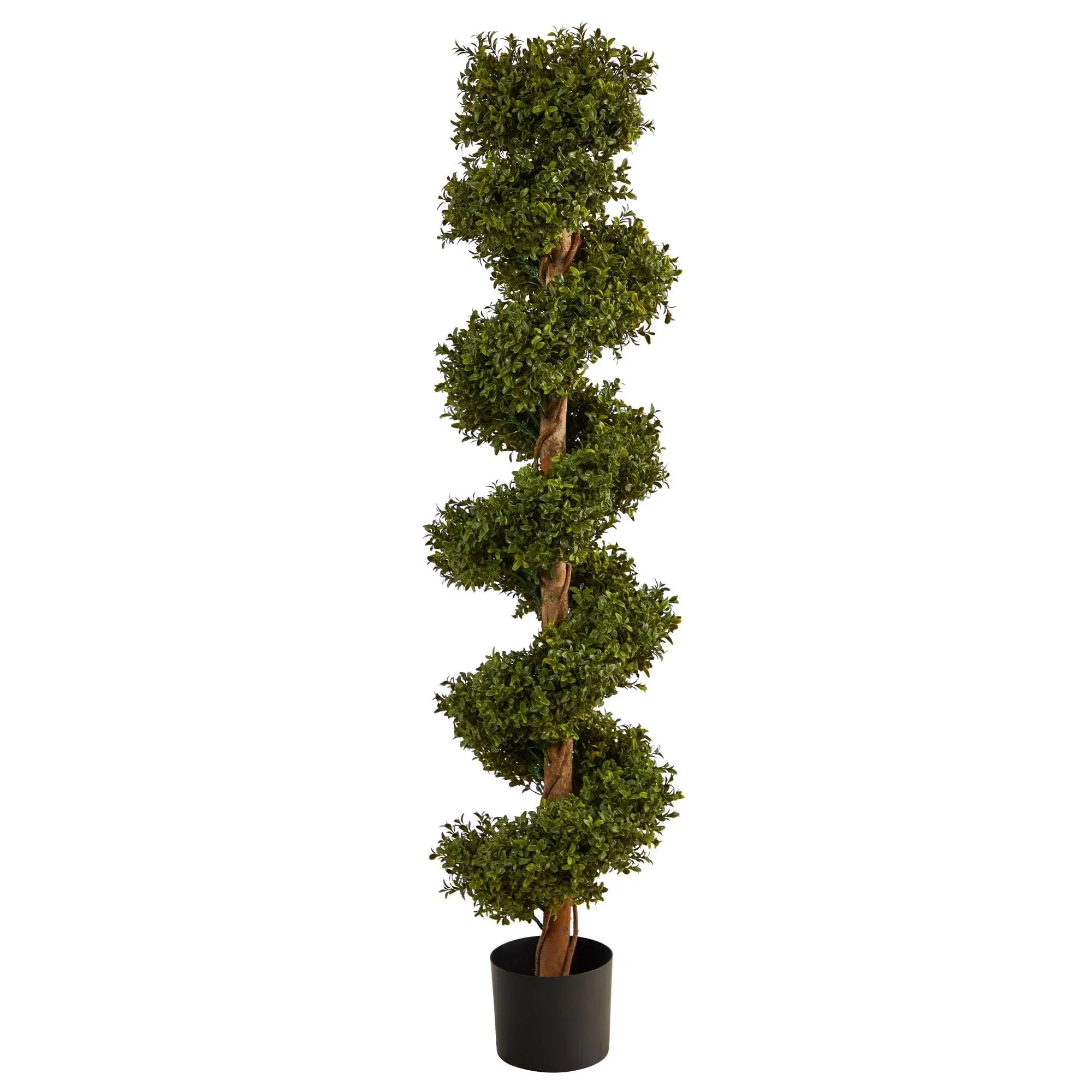 Nearly Natural 5ft. Boxwood Spiral Topiary Artificial Tree (Indoor/Outdoor)