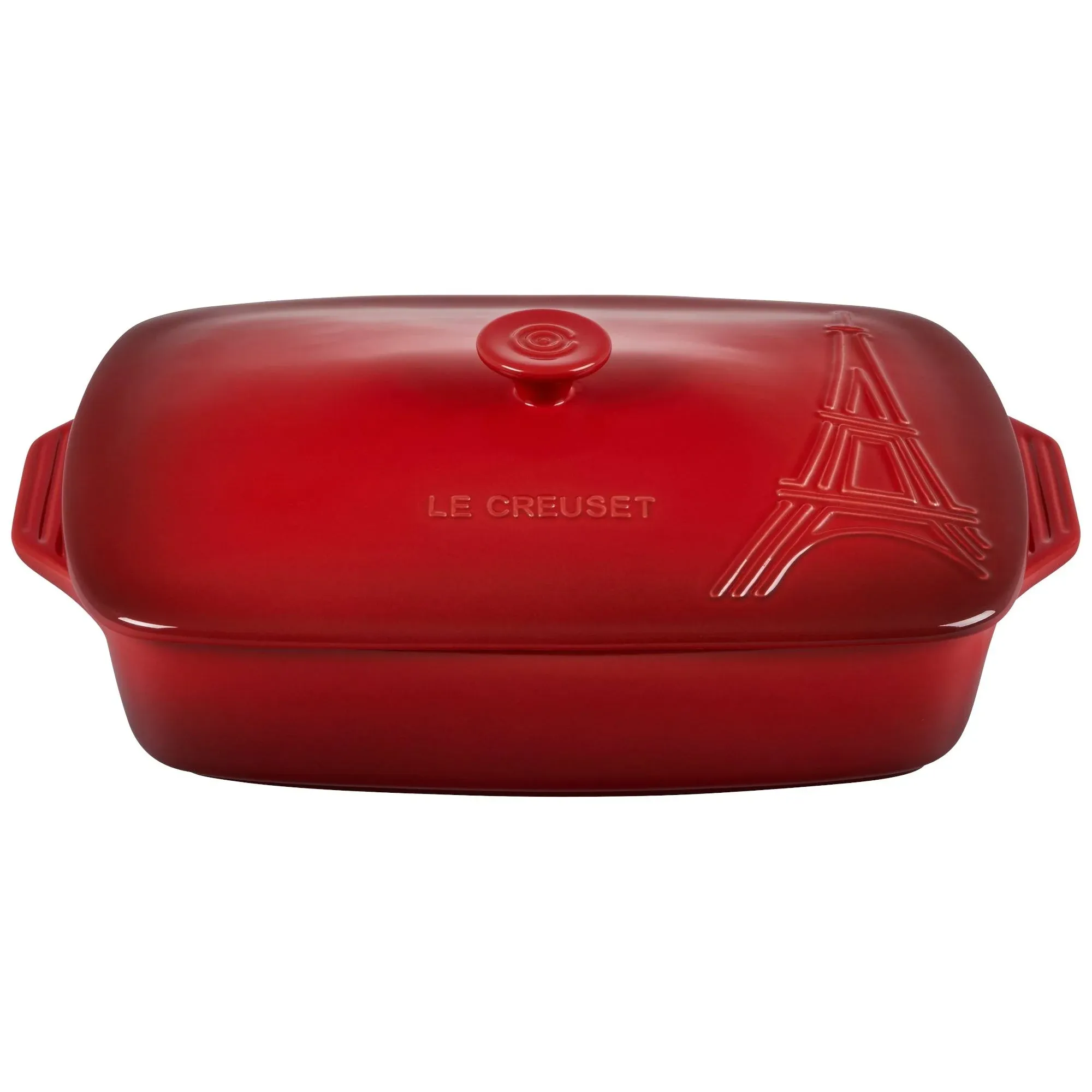 Le Creuset Eiffel Tower Collection 3.5 Quart Covered Rectangular Casserole Cerise