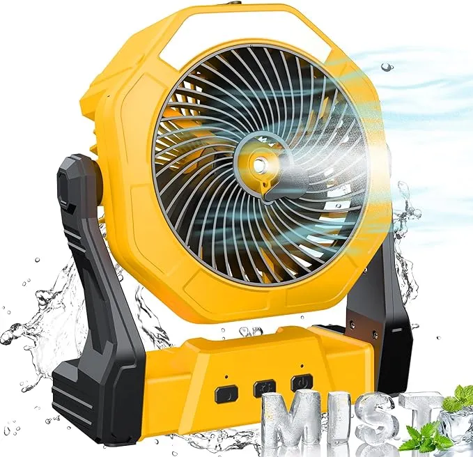 Portable Misting Fan, Outdoor Fans for Patios with Water Mist, 10000mAh Recha...