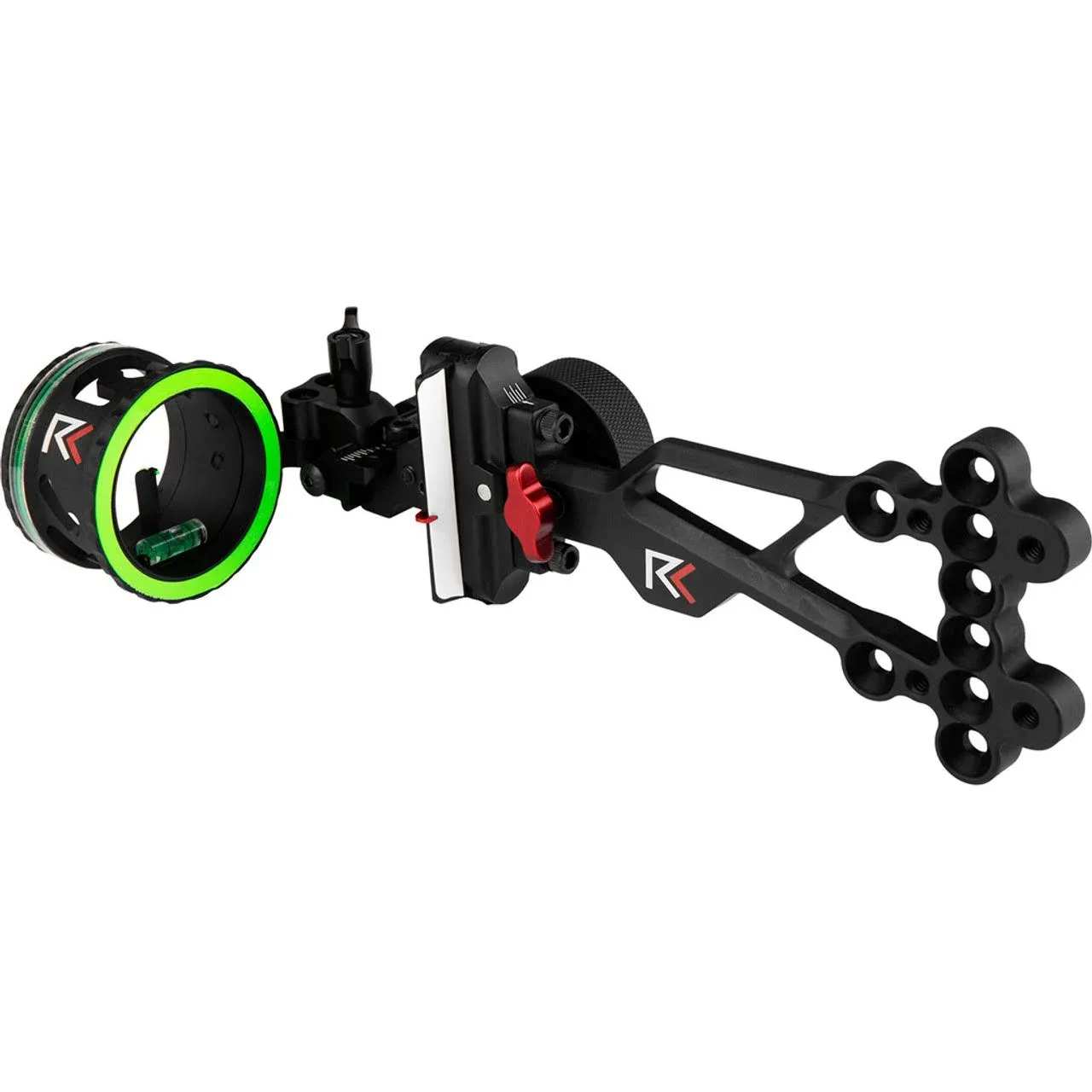 RL-2 Single Pin Slider Bow Sight - .019 Fiber Pin with 2nd & 3rd Axis Adjustments and Enclosed Fiber Optic Ring - Black - Left Handed