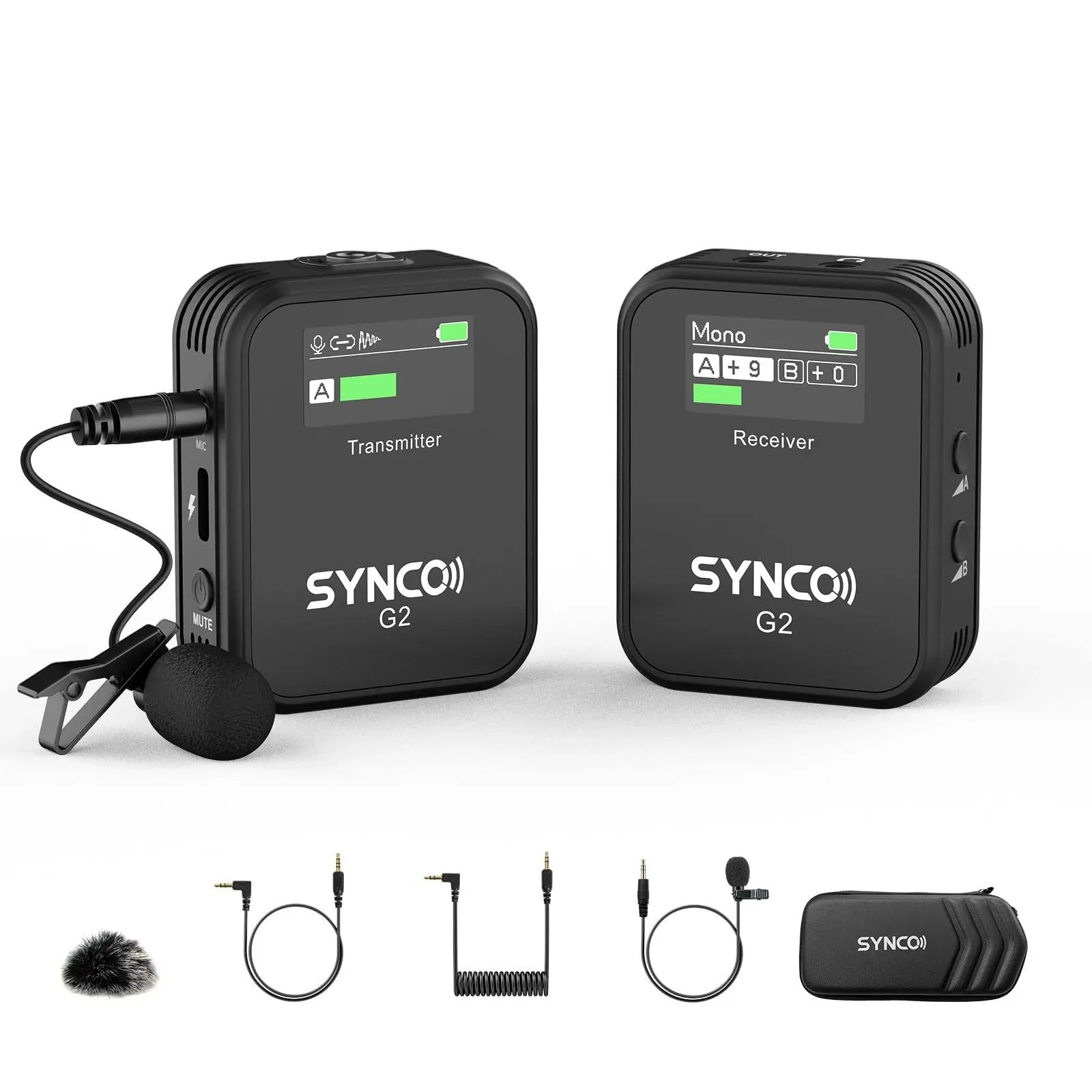 Wireless Lavalier Microphone, Synco G2(A1) 2.4G Lavalier 1 Transmitter &amp; 1 Recei